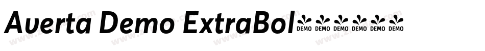 Averta Demo ExtraBol字体转换